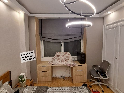 پرده رومن مدل کتان هازان